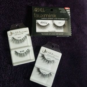 3 new pairs of false eyelashes ardell, and kara